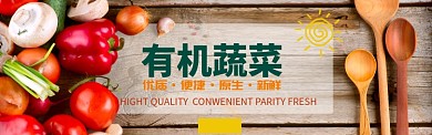 有机蔬菜淘宝banner