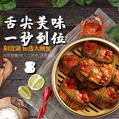 阳澄湖精选大闸蟹淘宝直通车图片