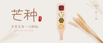 芒种节气小麦五谷杂粮公众号首图