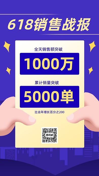 618销售战报手机海报