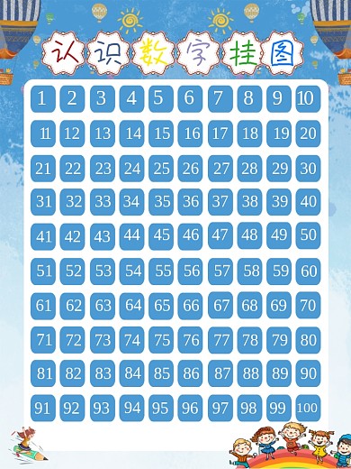 创意合成认识数字早教挂图