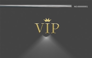 黑白简约配色会员卡