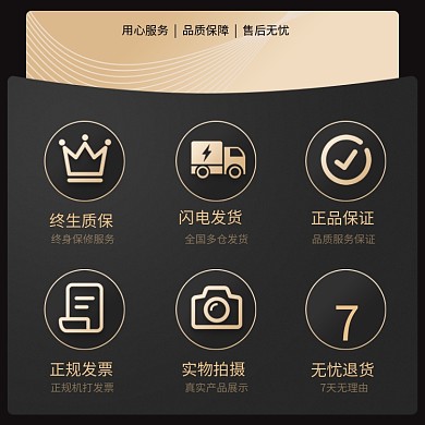 发货快递说明售后服务主图正品保障直通车图