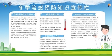 冬季健康教育卫生教育宣传展板