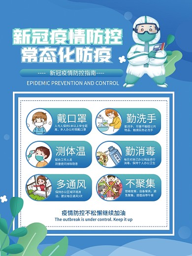 疫情防控指南宣传公益抗疫科学防疫海报
