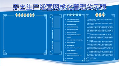 安全生产经营网格化管理公示牌