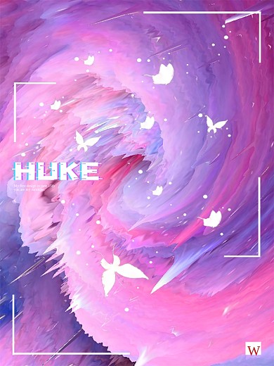 梦幻蝴蝶海报背景云端