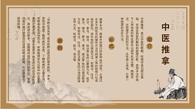 推拿理疗医疗展板