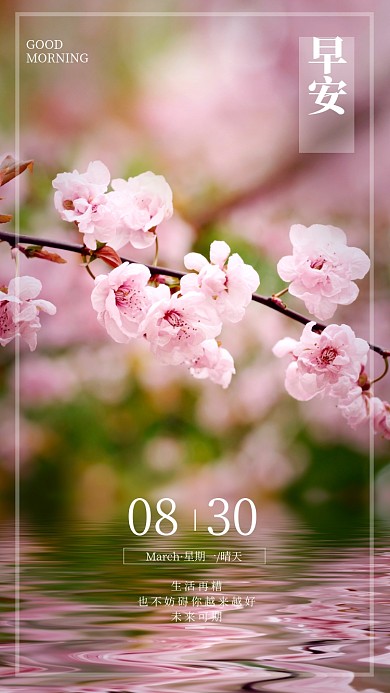 早安风景摄影图海报