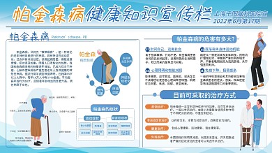 帕金森病健康知识展板宣传栏