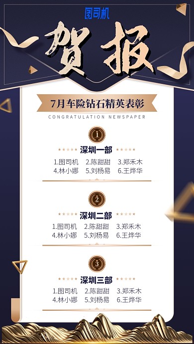 贺报车险钻石手机海报