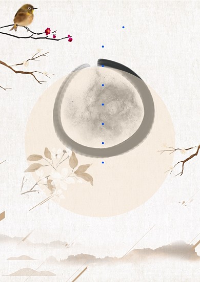 花鸟国画中国风信纸