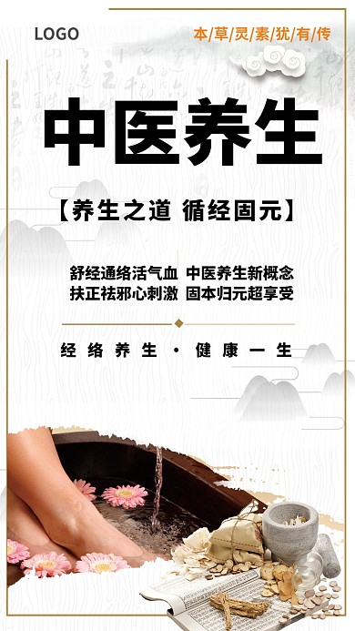 中医经络养生海报