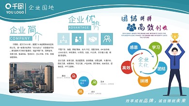 照片展板海报企业简介企业文化企业优势