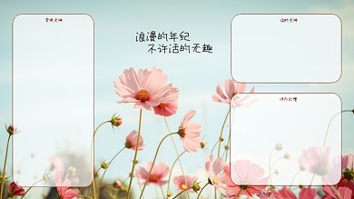 唯美风景花朵电脑分区壁纸