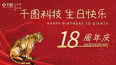 企业周年庆红色喜庆展板背景