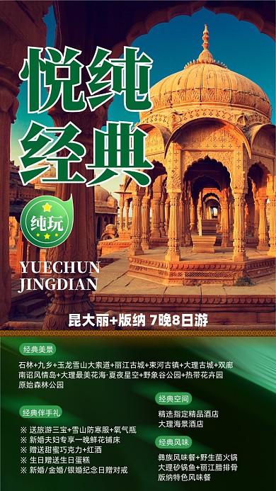 昆明旅游优惠摄影图海报