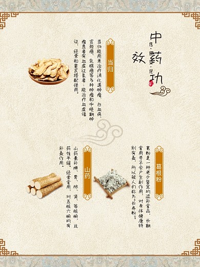 中药功效中医文化药材知识文化展板