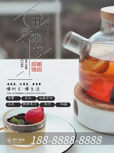 田园雅访宣传促销海报