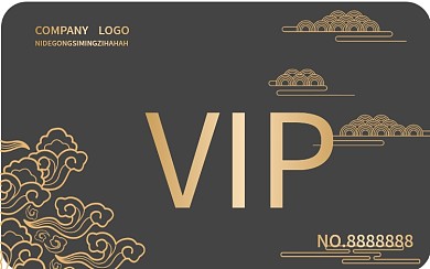 大气黑金微立体商务卡片vip卡