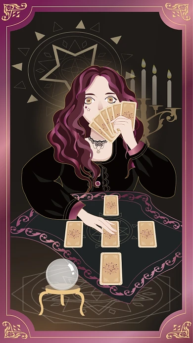 手机用图塔罗牌占卜星座运势卡牌插画神秘学