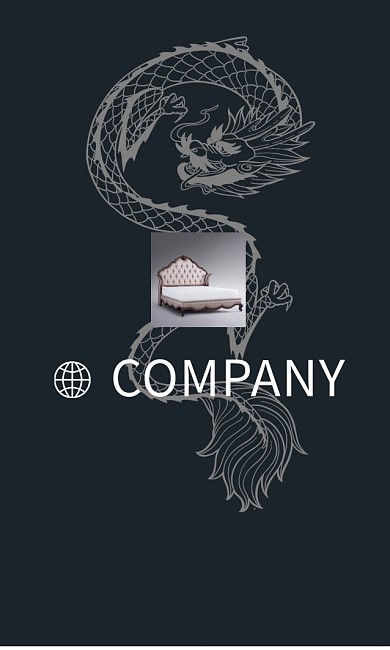 龙纹烫银商务名片