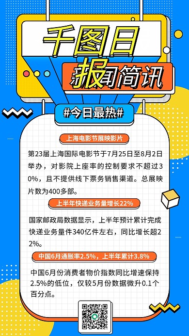 每日新闻简讯早报手机海报