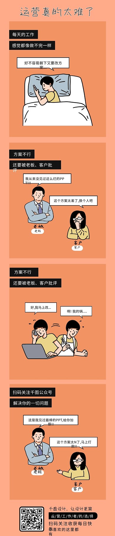 太难了漫画卡通条漫长图