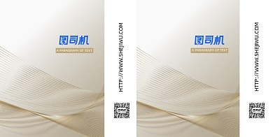 简洁金色条纹渐变手提袋包装设计