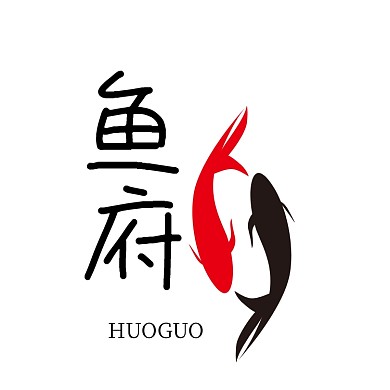 中国风鱼府logo创意设计