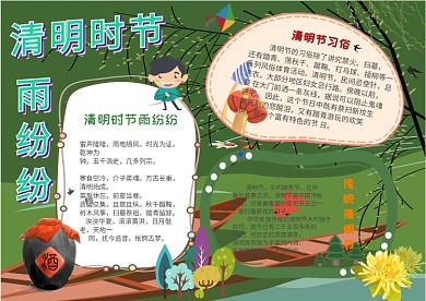 电子清明节手抄报