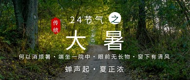 清新自然二十四节气之大暑公众号首图