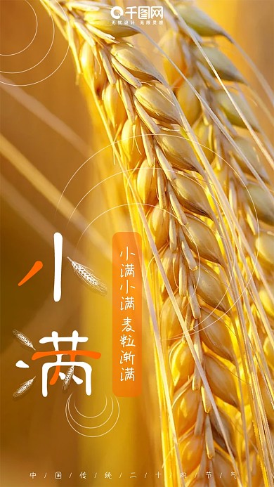 小满二十四节气传统节日手机用图