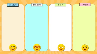 卡通表情打工人四格电脑分区壁纸