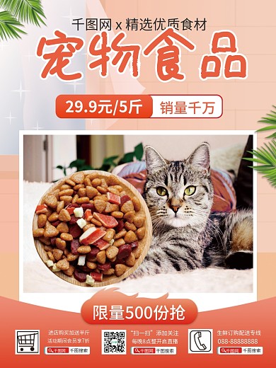 宠物食品零食食品食物平面宣传海报广告促销