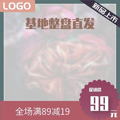 花卉配色促销标签直通车模板