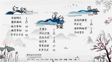 中式国风浅色奶茶水果茶店水吧菜单海报