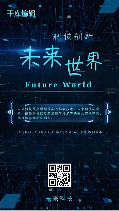 科技风格未来世界海报