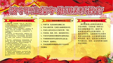 恪守职业操守展板图片