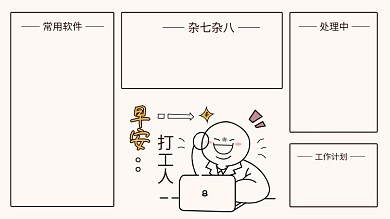 早安打工人电脑桌面分区壁纸