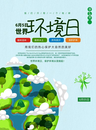 创意世界环境日海报