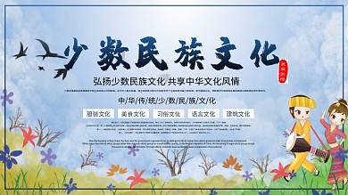 少数民族文化展板