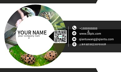 创意圆环图案摄影名片设计PSD源文件