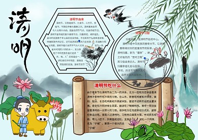 清明节习俗手抄报