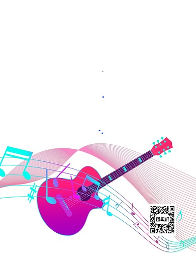 梦幻几何线条抽象乐器音乐培训招生海报
