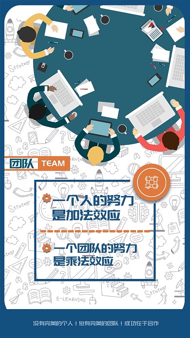 创意正能量企业文化手机宣传海报