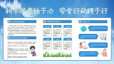 疫情防控展板简约大气