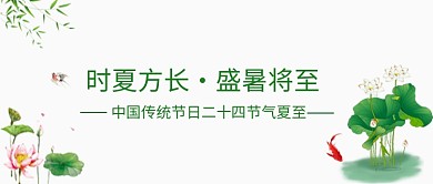 创意时尚夏至节气微信公众号素材图片