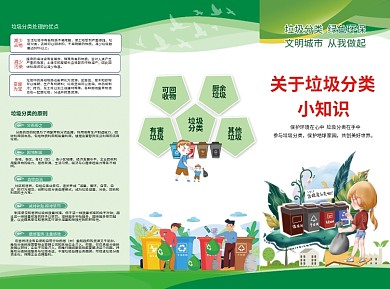 垃圾分类宣传三折页