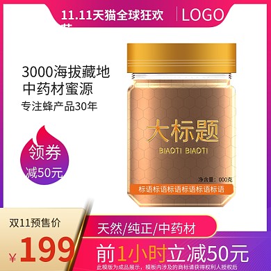 双11天猫淘宝主图直通车图蜂蜜食品